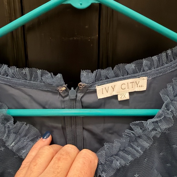 Slate Blue Whimsical Dress - Picture 2 of 3